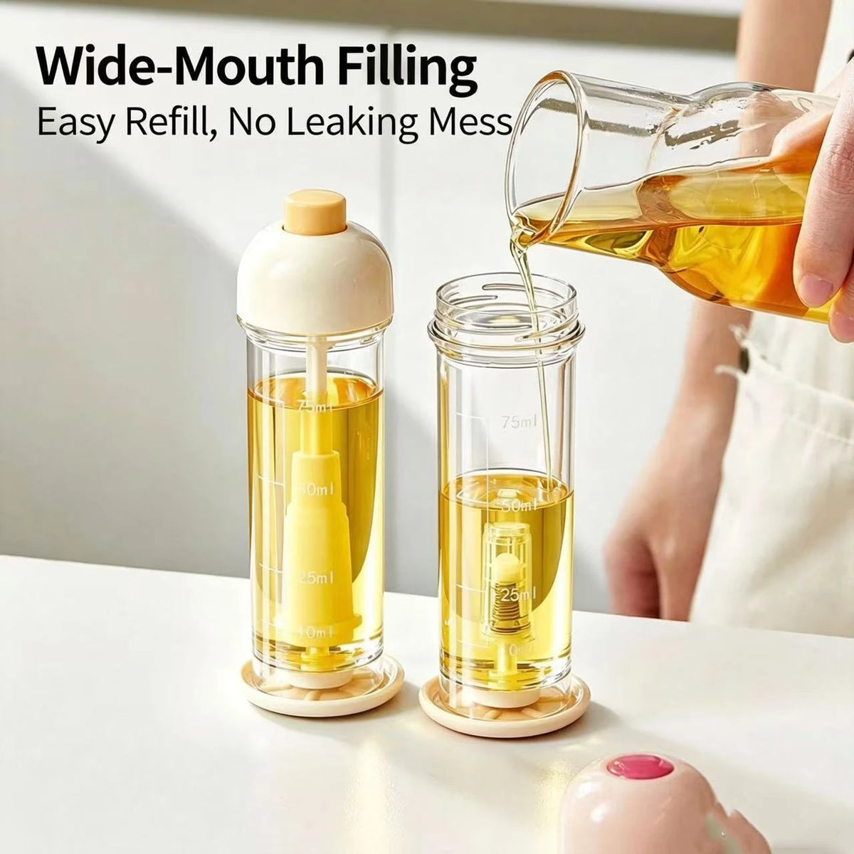 Wide mouth for easy refilling